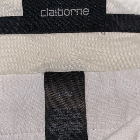 Liz Claiborne White/Off-White Slacks. 34/32 - Picture 4 of 8